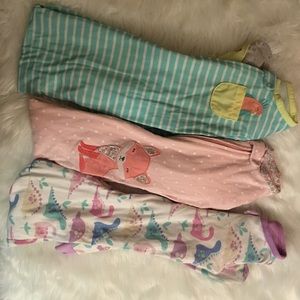 3t Girl Footed Pajama Lot